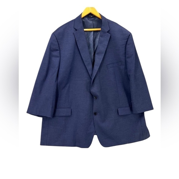 Shaquille O'Neal XLG Blazer Mens Size 56L Navy Blue Lined Polyester Blend - Picture 1 of 4